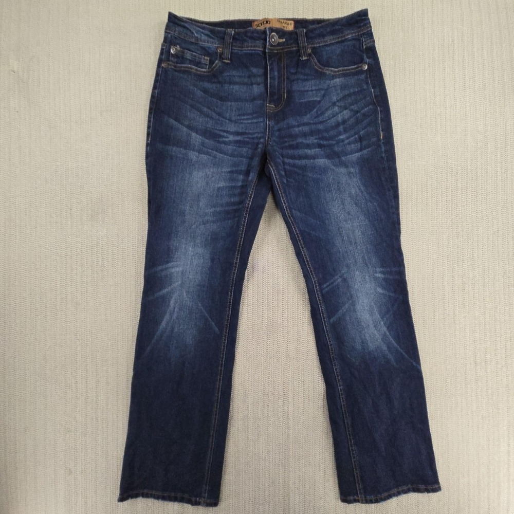 Seven7 Jeans Mens 32x30 Blue Straight Fit Stretch Denim Medium Wash Pants